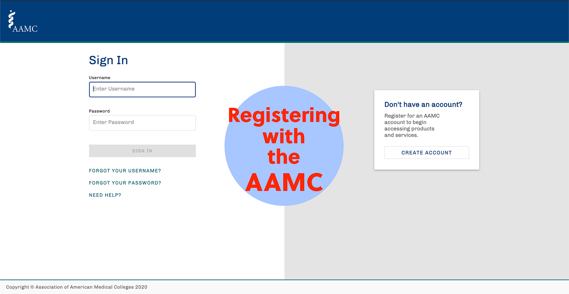 Getting Started: AAMC Account